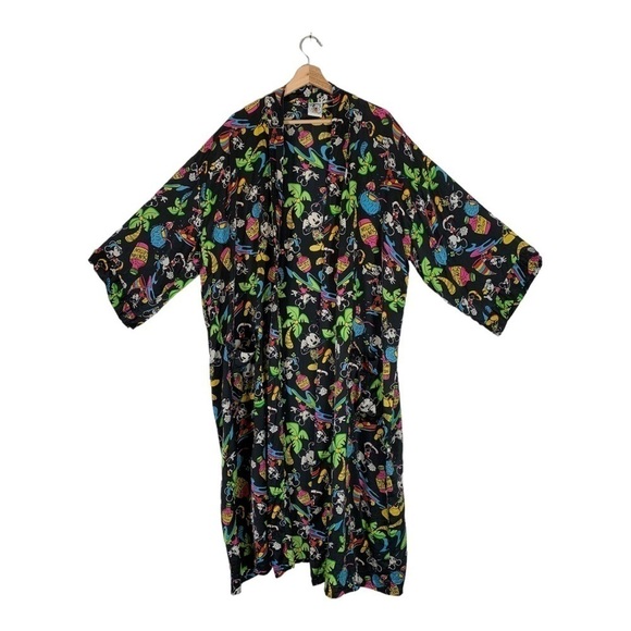 Disney Other - Vintage Disney Mickey And Minnie Mouse Silk Robe Size One Size Fits Most